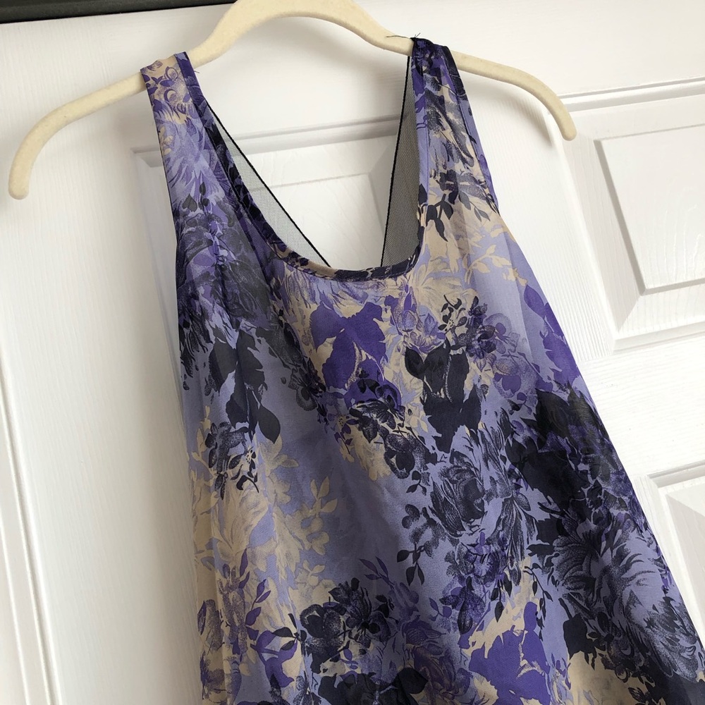 Purple flower tank top